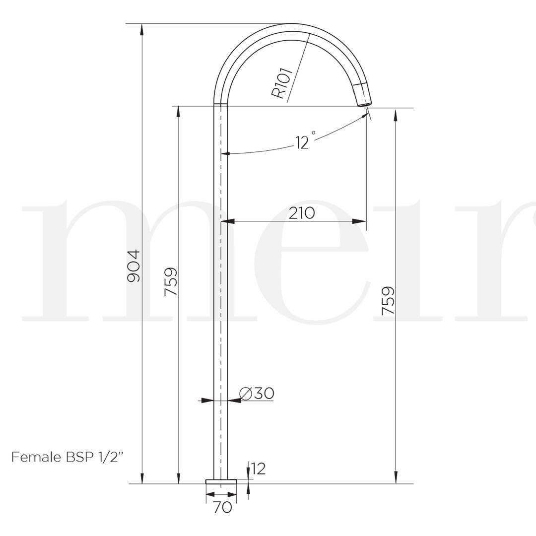 Meir Freestanding Bath Spout