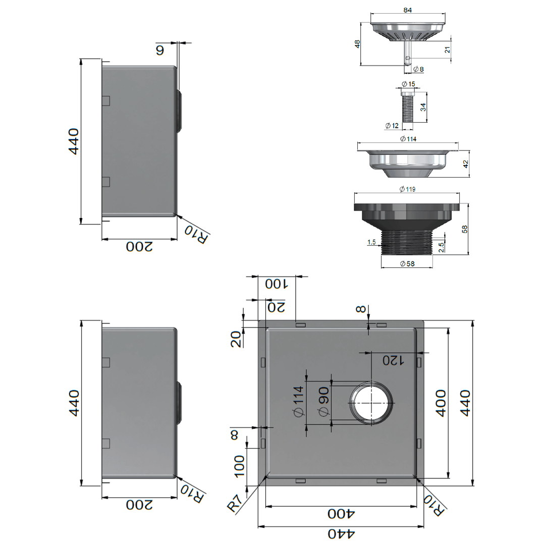 Lifestyle SS316 Outdoor Single Bowl Sink