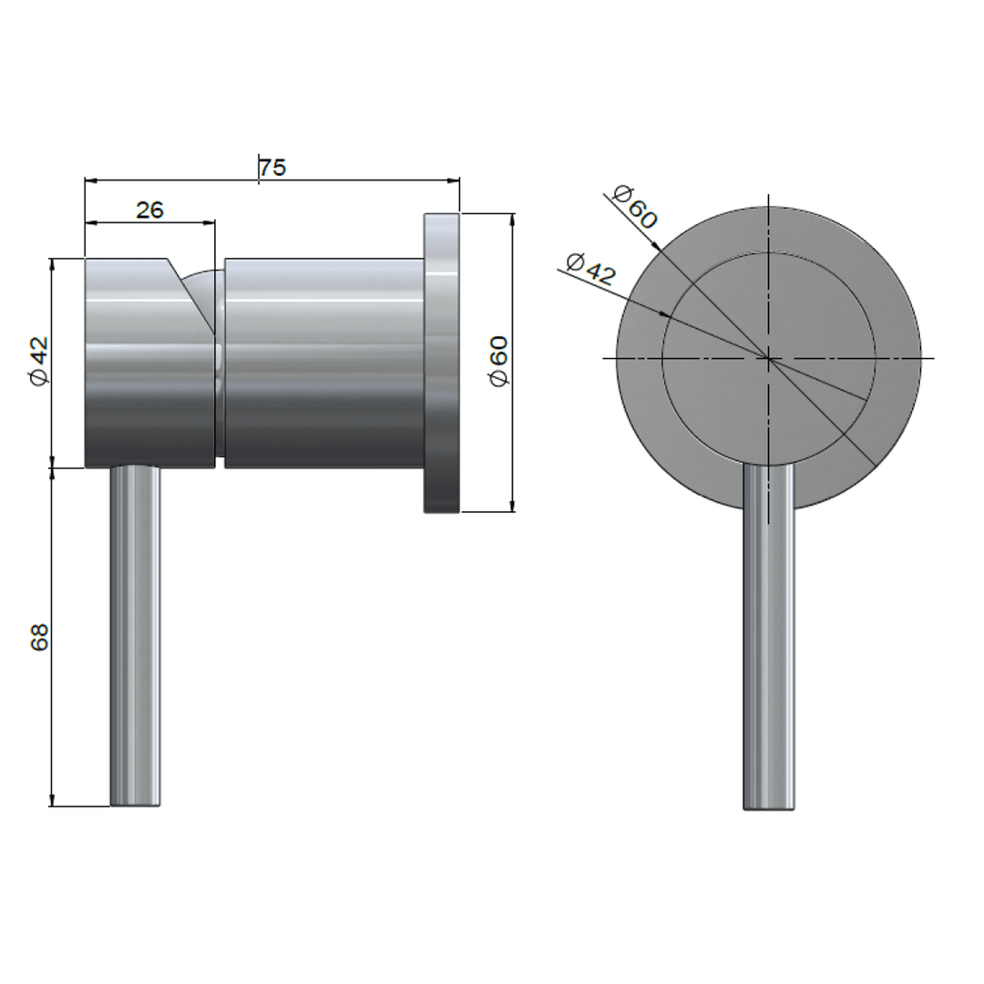 Lifestyle SS316 Outdoor Shower Wall Mixer