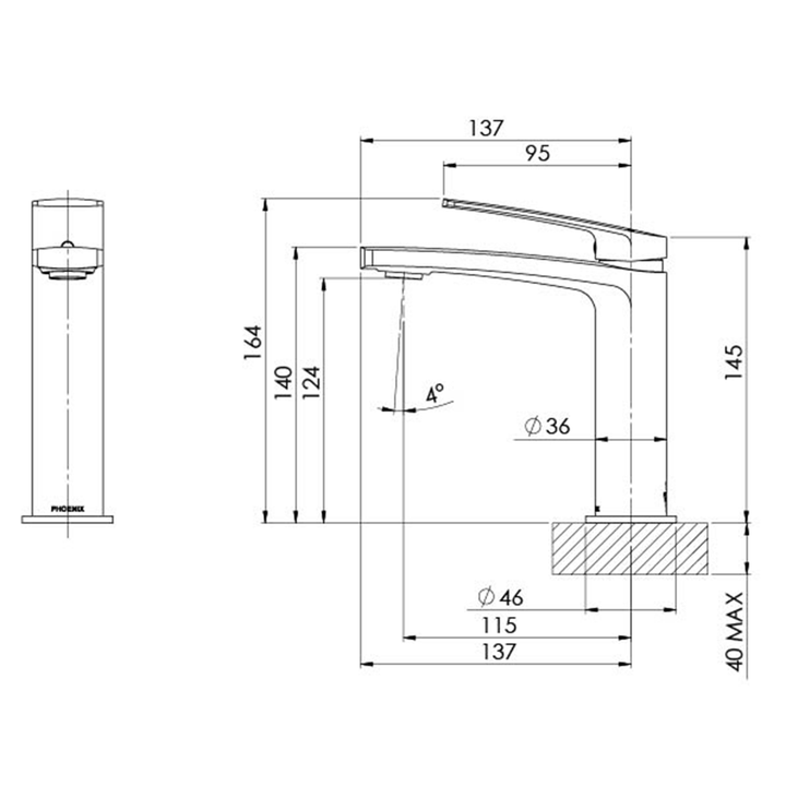 Mekko Short Basin Mixer