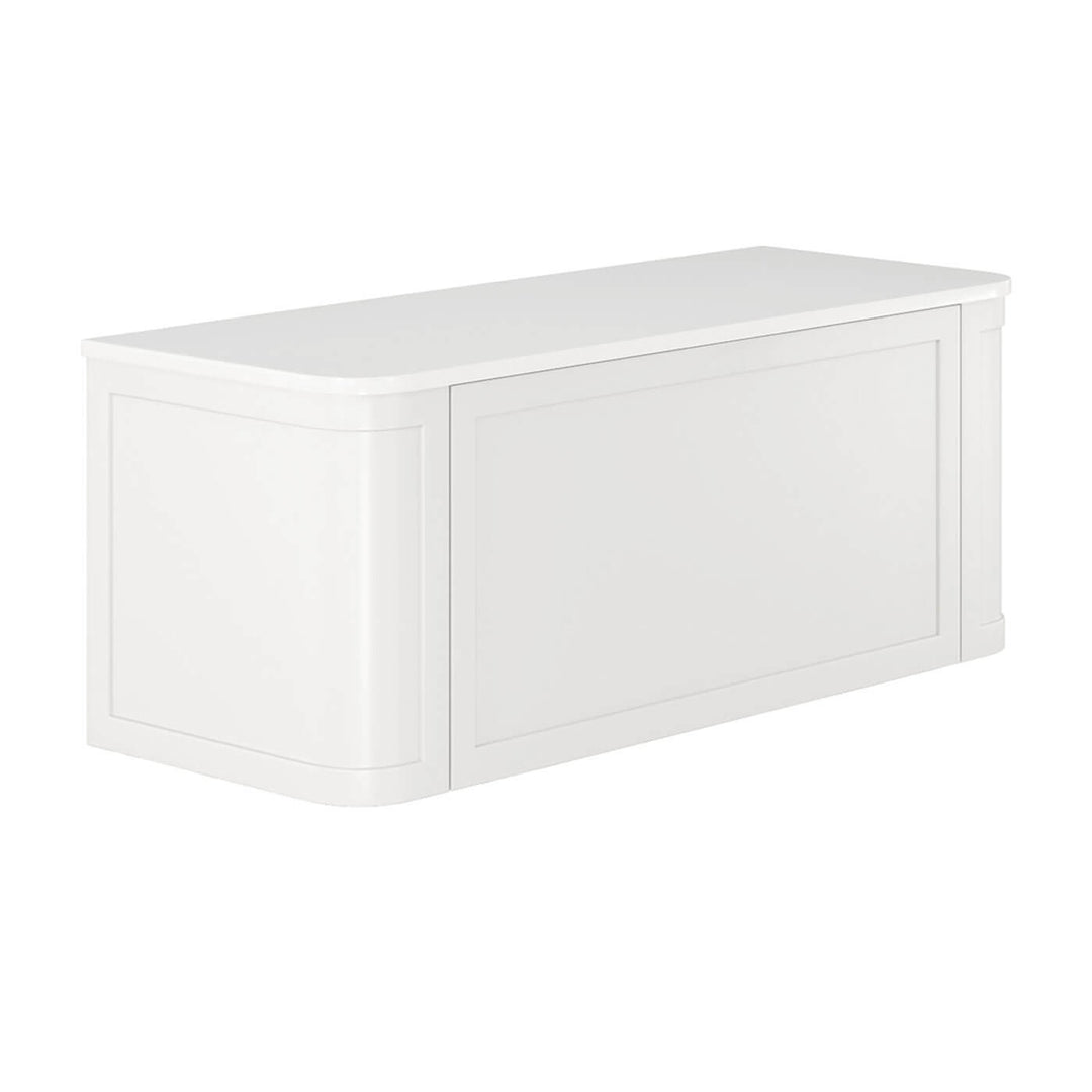 Mila Hamptons Curved Satin White Wall Hung Vanity (750-1500mm)