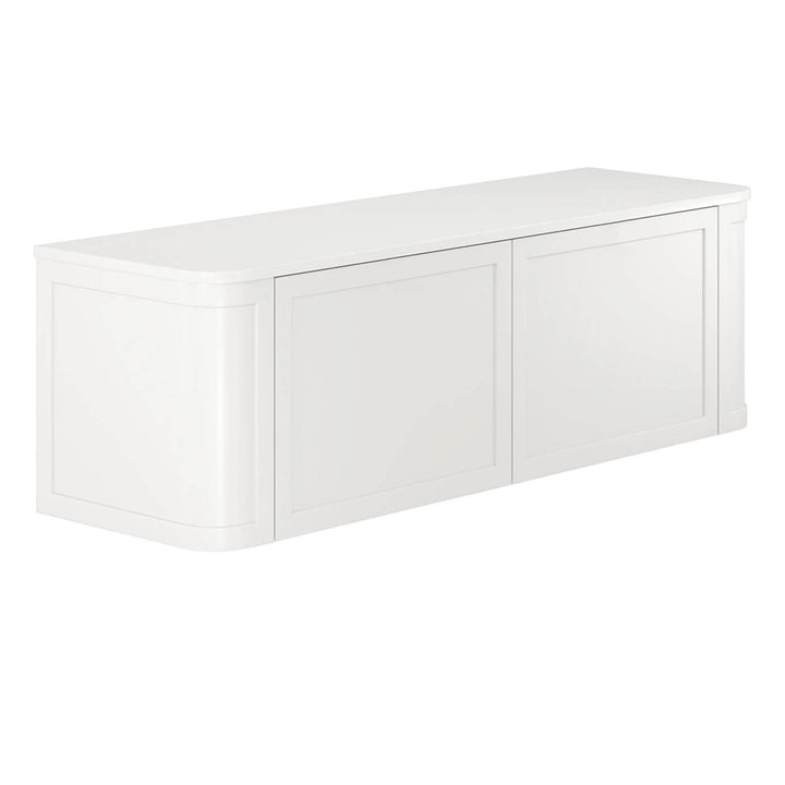 Mila Hamptons Curved Satin White Wall Hung Vanity (750-1500mm)