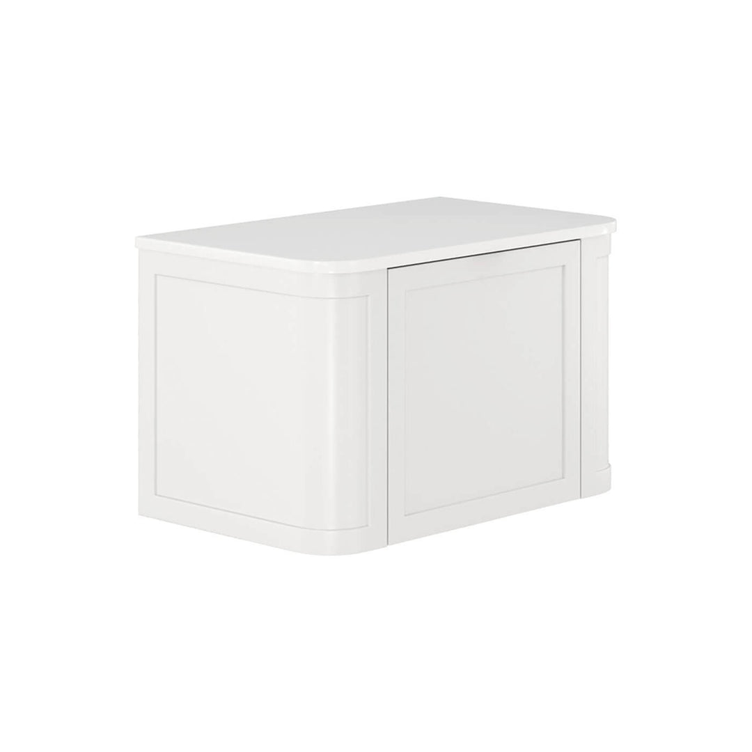 Mila Hamptons Curved Satin White Wall Hung Vanity (750-1500mm)