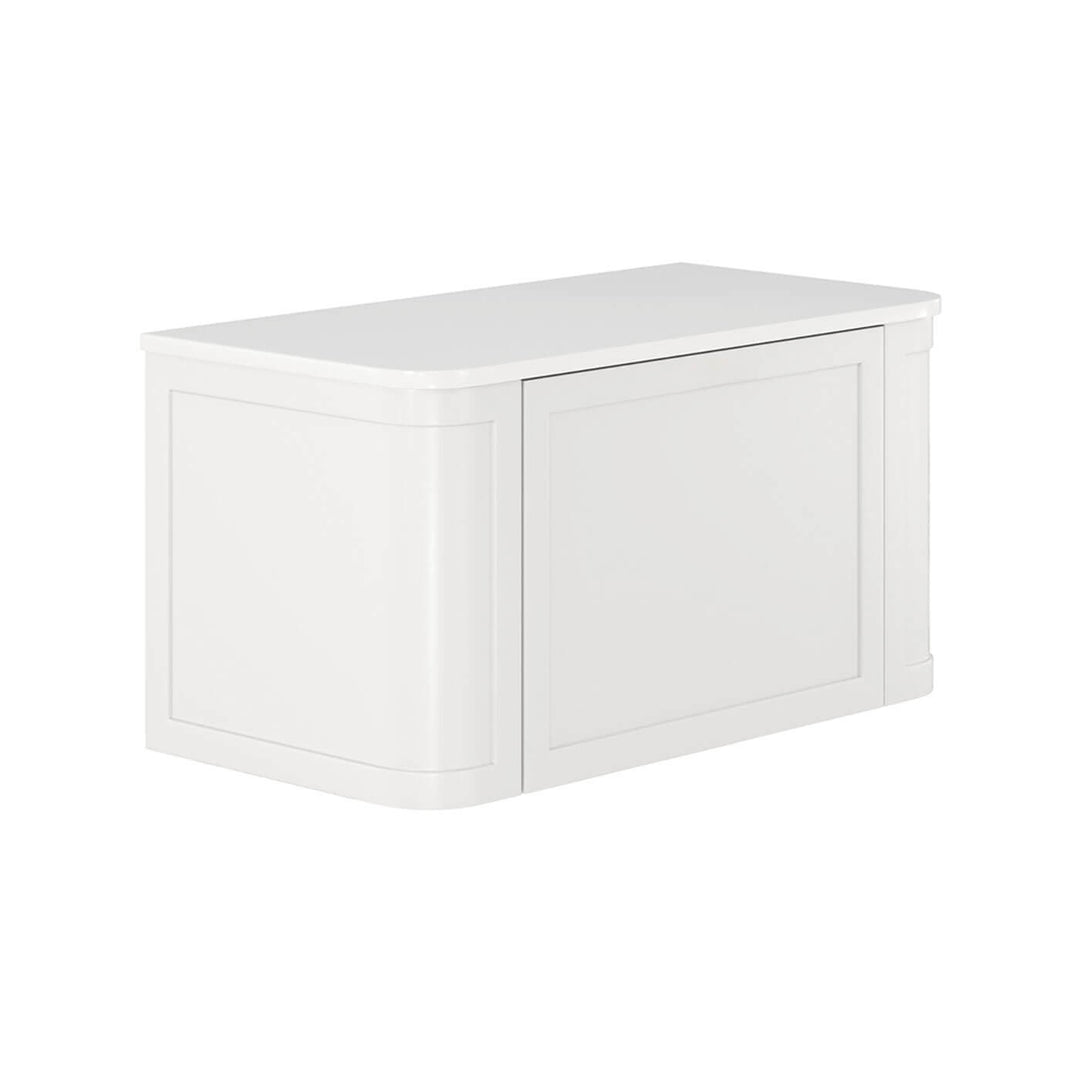 Mila Hamptons Curved Satin White Wall Hung Vanity (750-1500mm)