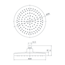 Eli Thick Round Shower Head 200/250mm