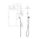 Milan Round Twin Shower Rail System