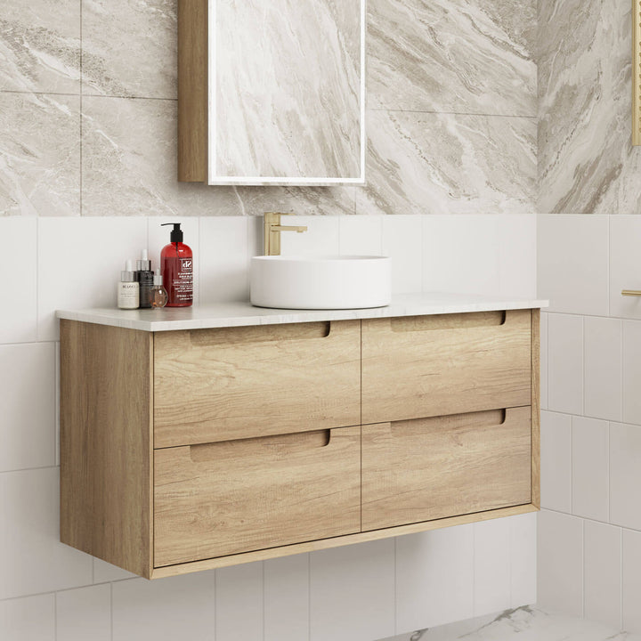 Moreno Timber Grain Wall Hung Vanity (600-1500mm)