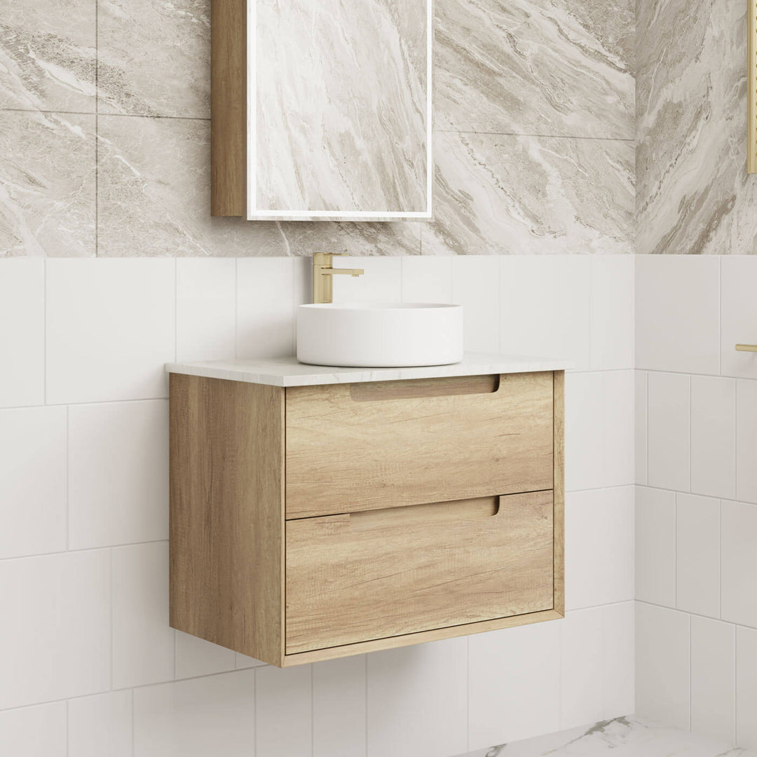 Moreno Timber Grain Wall Hung Vanity (600-1500mm)