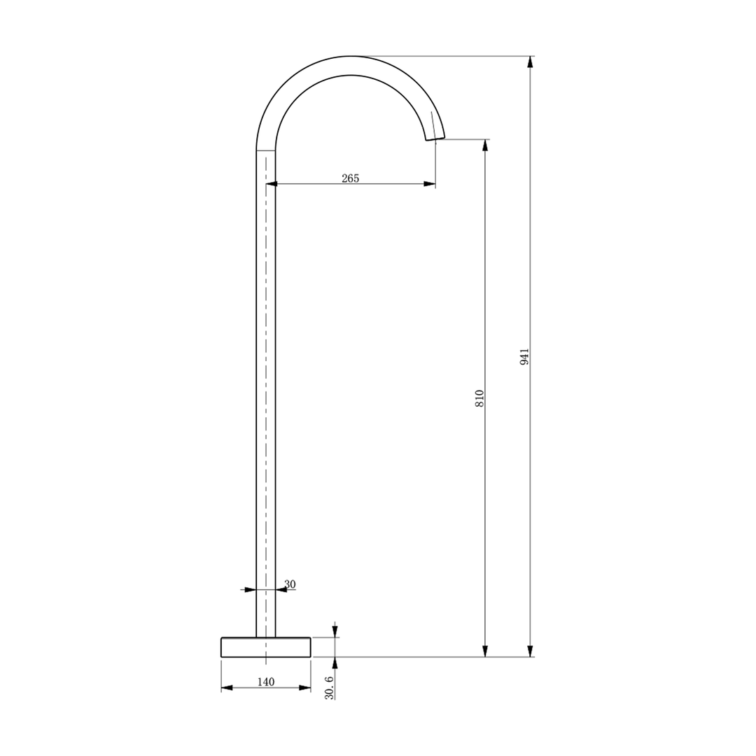 Morgan Freestanding Bath Spout