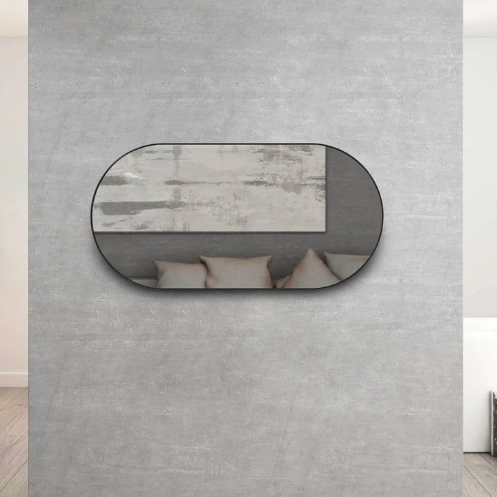 Noosa Oval Metal Frame Pill Mirror 1200x600mm