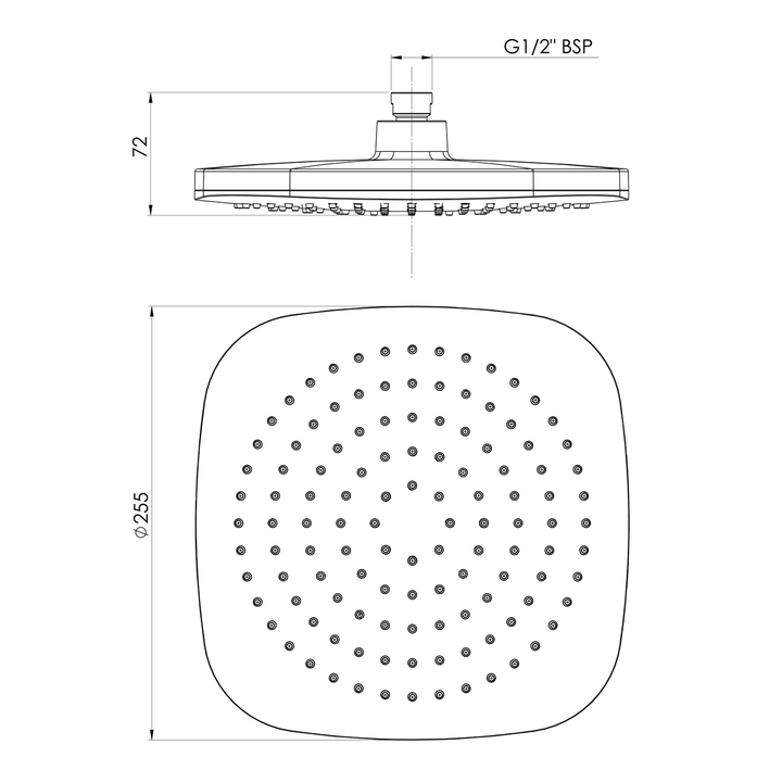 Nuage Shower Head Rose 255mm