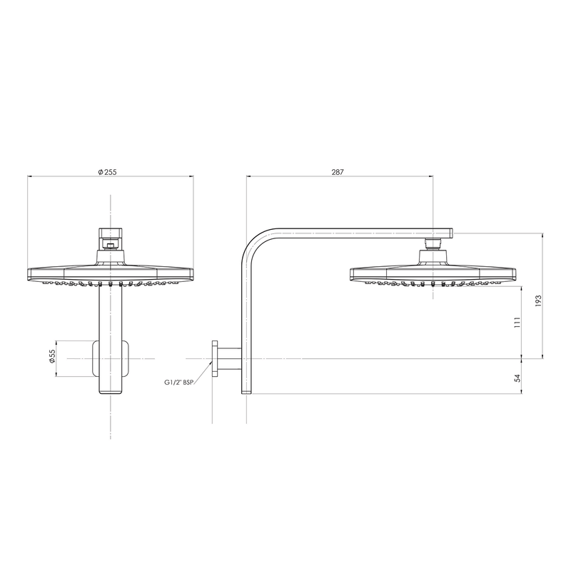 Nuage Overhead Shower Head Set