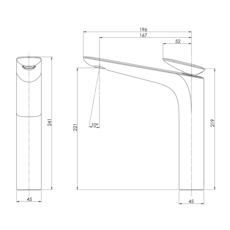 Nuage Tall Vessel Basin Mixer