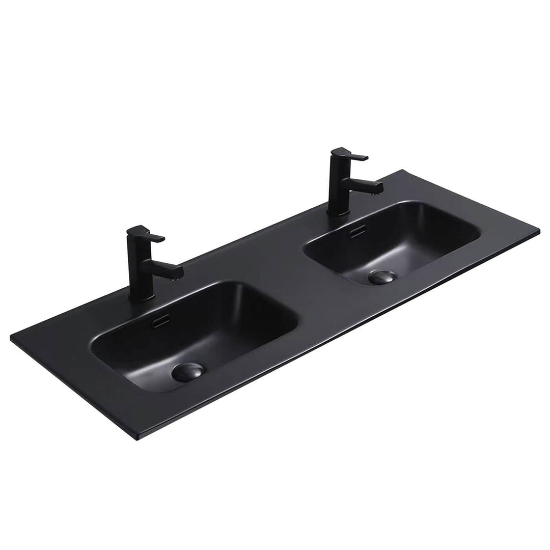 Olivia Ceramic Benchtop with Taphole Matte Black (600-1200mm)