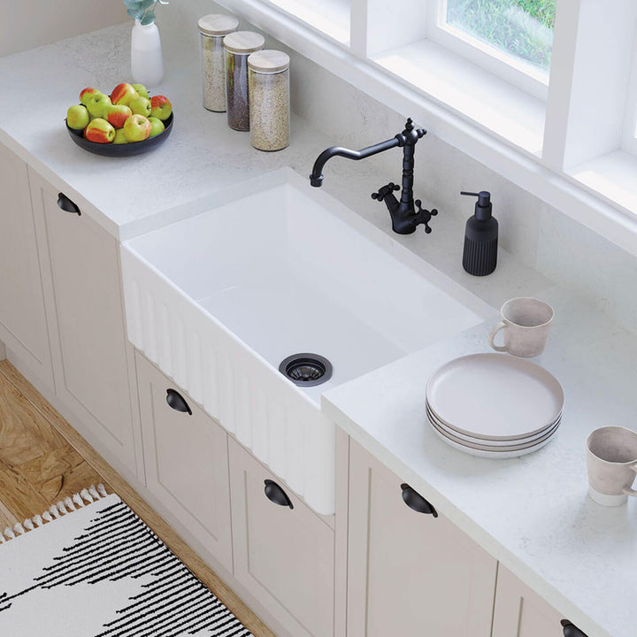 Olivia Mid Single Butler Farmhouse Sink 765x455x255mm