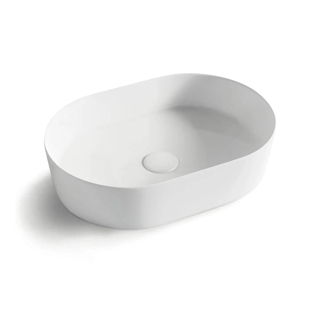 Quay Oval Pill Ceramic Basin 500x340x120mm