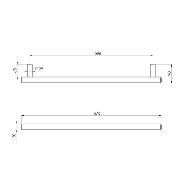 Phoenix Square Heated Vertical Towel Rail 600-800mm