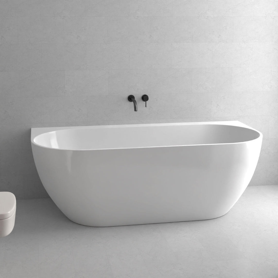 Positano Back to Wall Curved Bathtub 1660mm