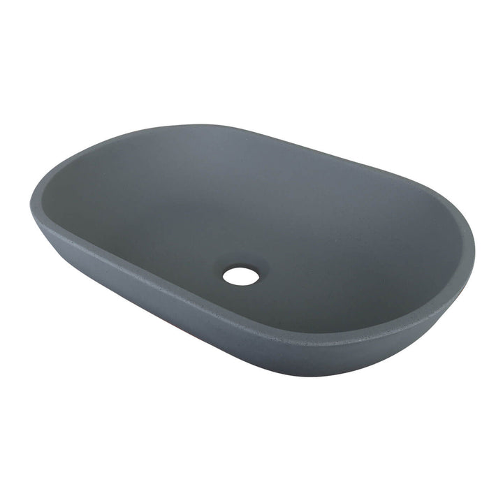 Positano Oval Solid Surface Above Counter Basin 505mm