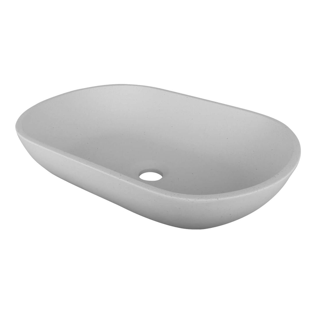 Positano Oval Solid Surface Above Counter Basin 505mm