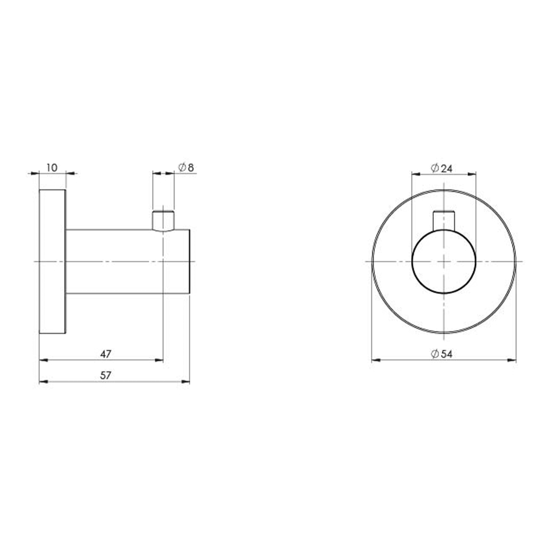 Radii Round Robe Hook