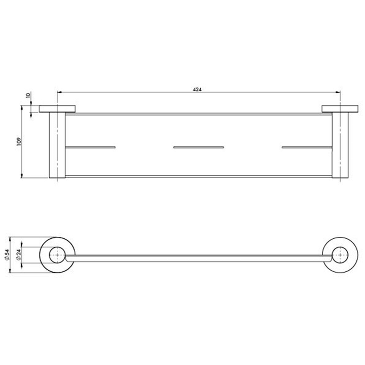 Radii Round Metal Shelf 424mm