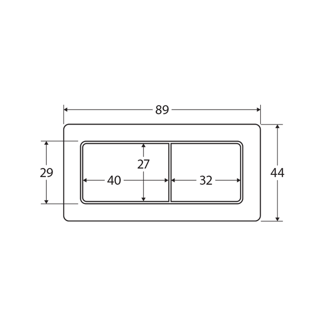 Fienza Rectangular Toilet Flush Button