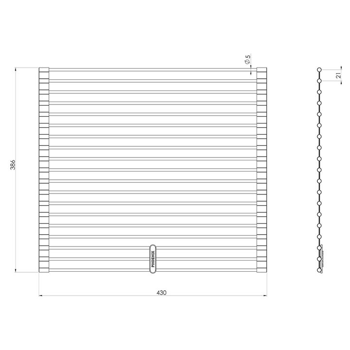 Phoenix Sink Roller Mat 389x430mm