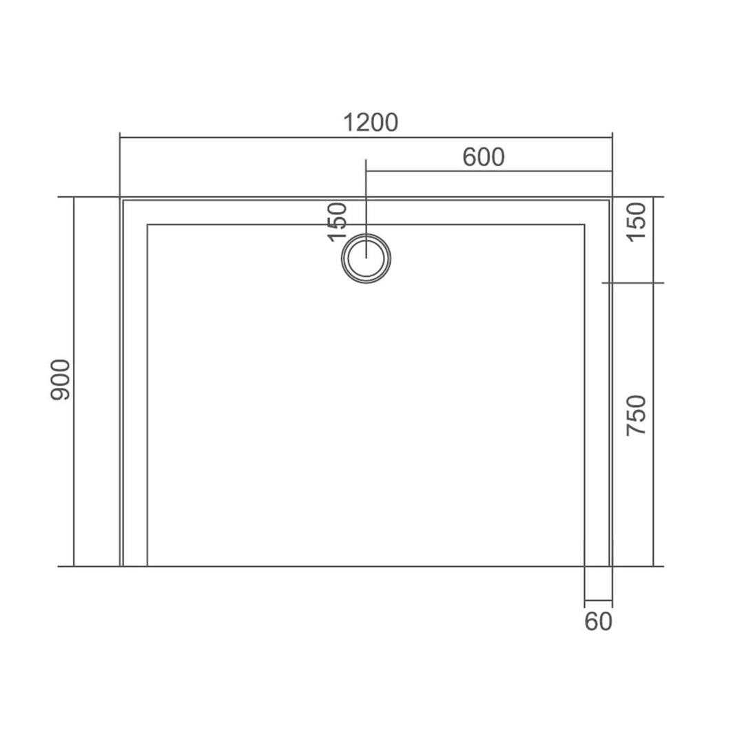 SMC Low Profile Self Supporting Shower Base 900-1200mm