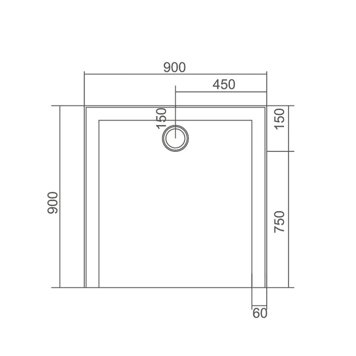 SMC Low Profile Self Supporting Shower Base 900-1200mm