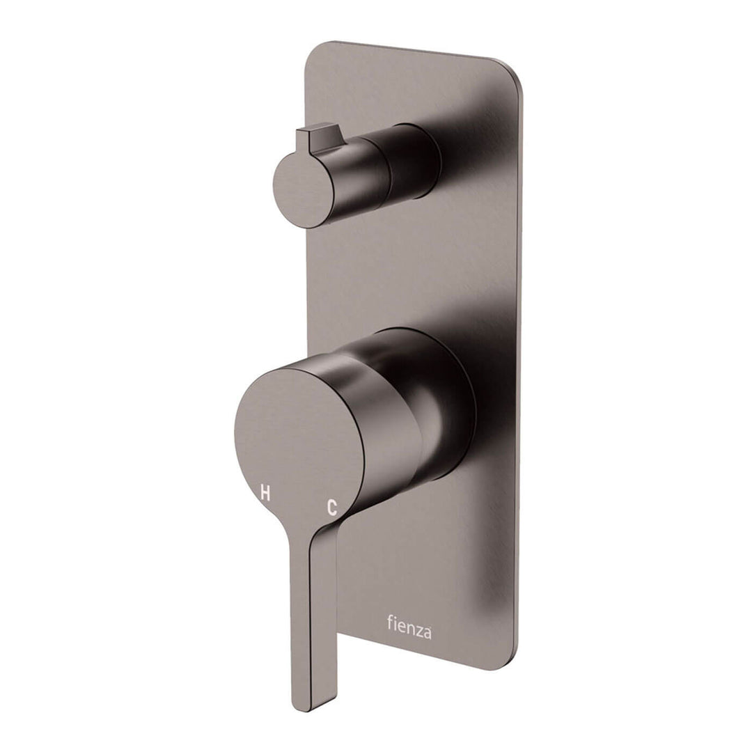 Sansa Slim Diverter Shower Wall Mixer Long Backplate