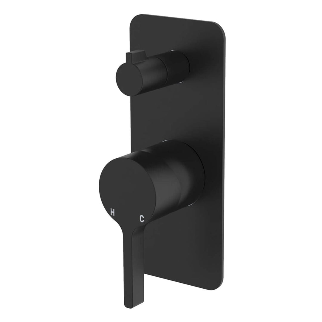 Sansa Slim Diverter Shower Wall Mixer Long Backplate