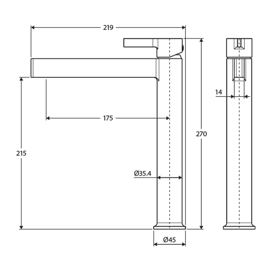 Sansa Slim Tall Basin Mixer