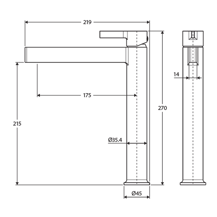 Sansa Slim Tall Basin Mixer