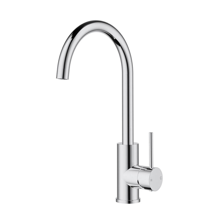 Slimline Gooseneck Stainless Steel Sink Mixer