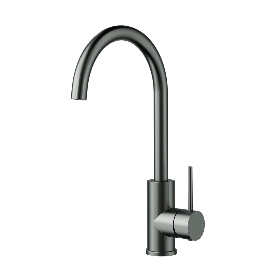 Slimline Gooseneck Stainless Steel Sink Mixer