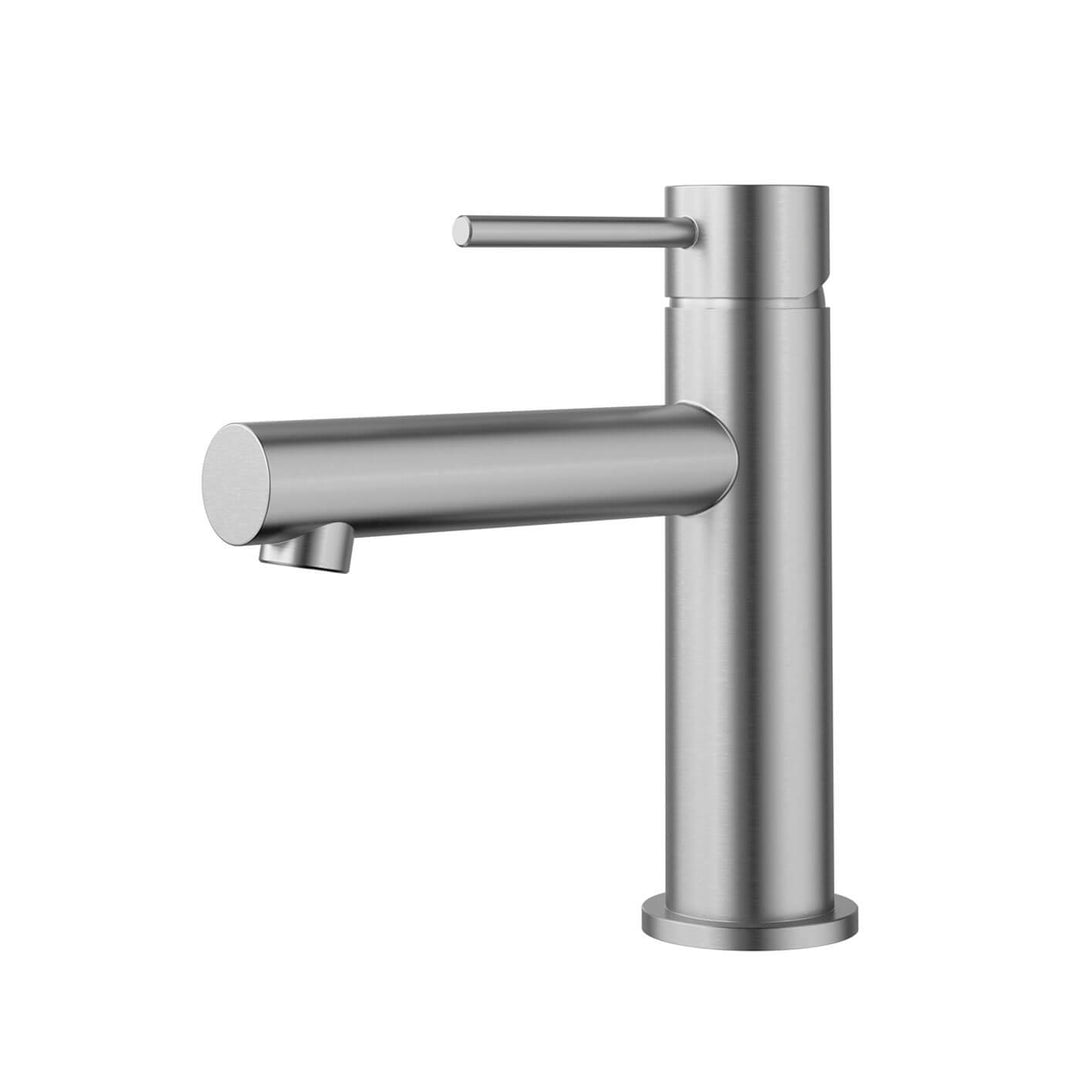 Slimline Stainless Steel Short Basin Mixer