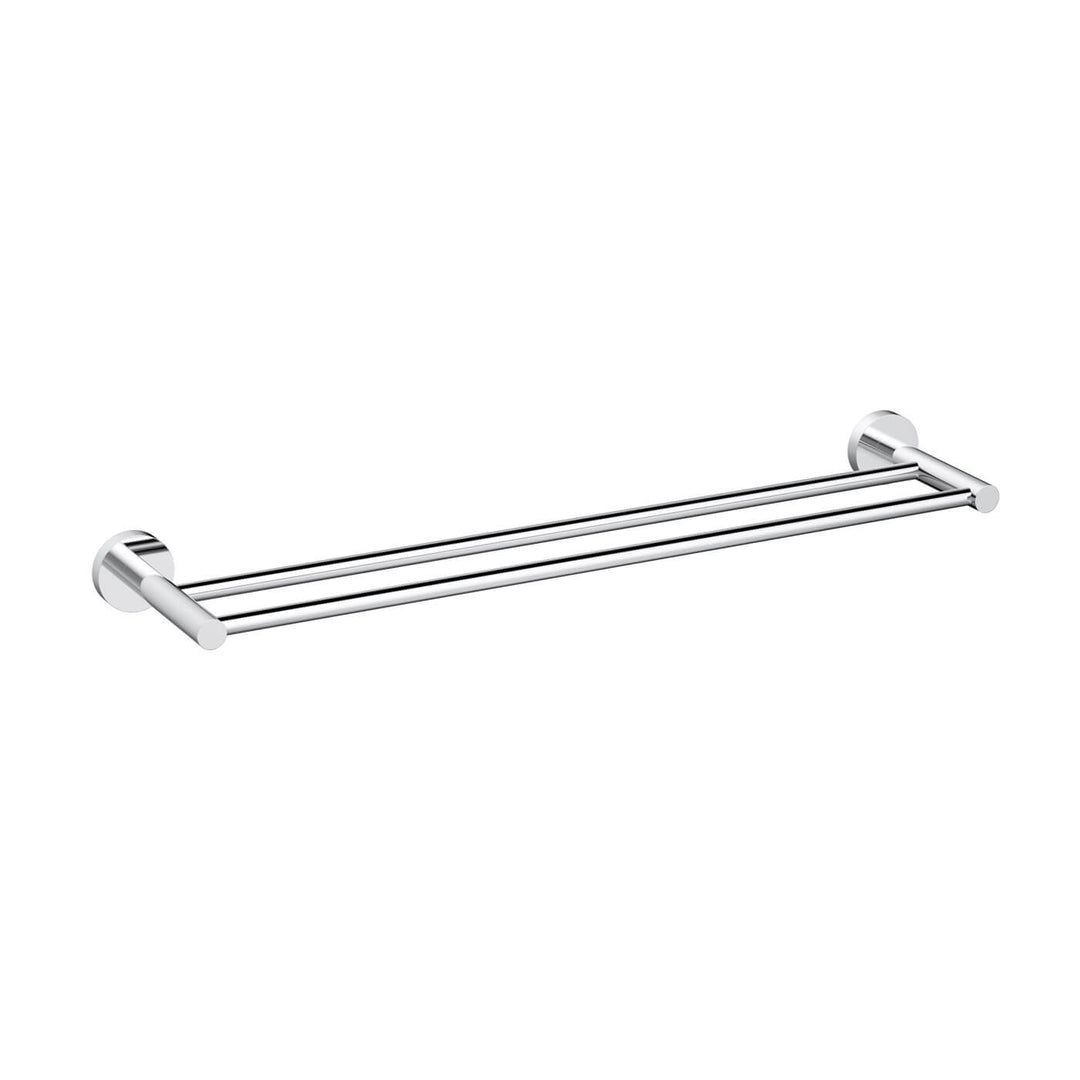 Slimline Stainless Steel Double Towel Rail 600-900mm