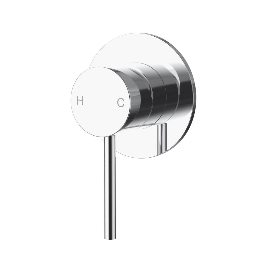 Slimline Stainless Steel Pin Lever Wall Mixer