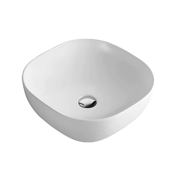 Elegant Soft Square Above Counter Ceramic Basin 375mm