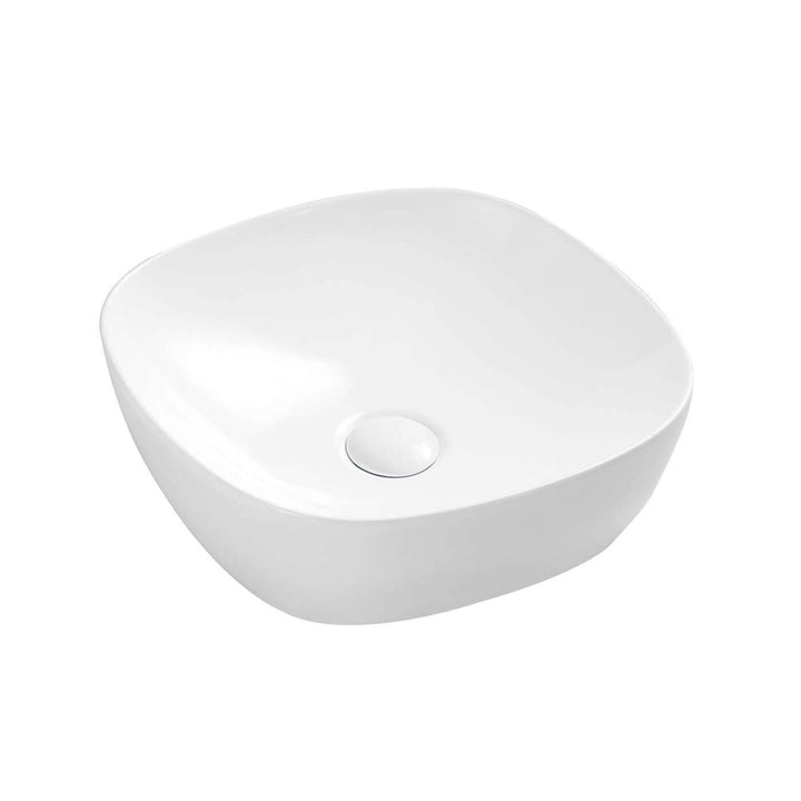 Elegant Soft Square Above Counter Ceramic Basin 375mm