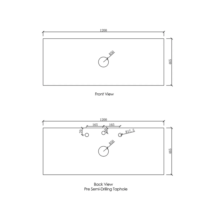 Otti Vanity Stone Benchtop (600-1800mm)