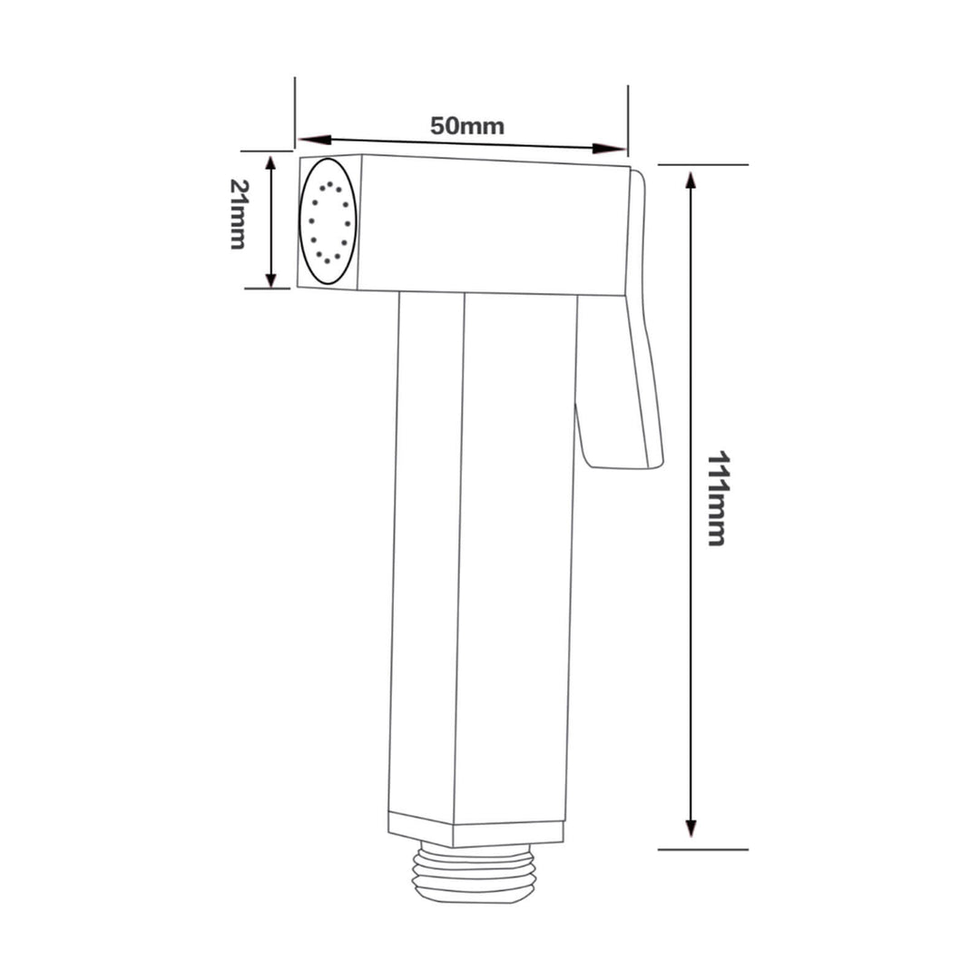 Square Bidet Toilet Trigger Spray with Wall Mount