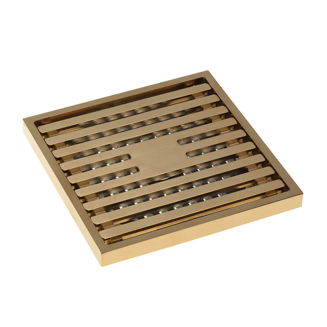 Square Brass Slim Floor Waste 88mm Outlet