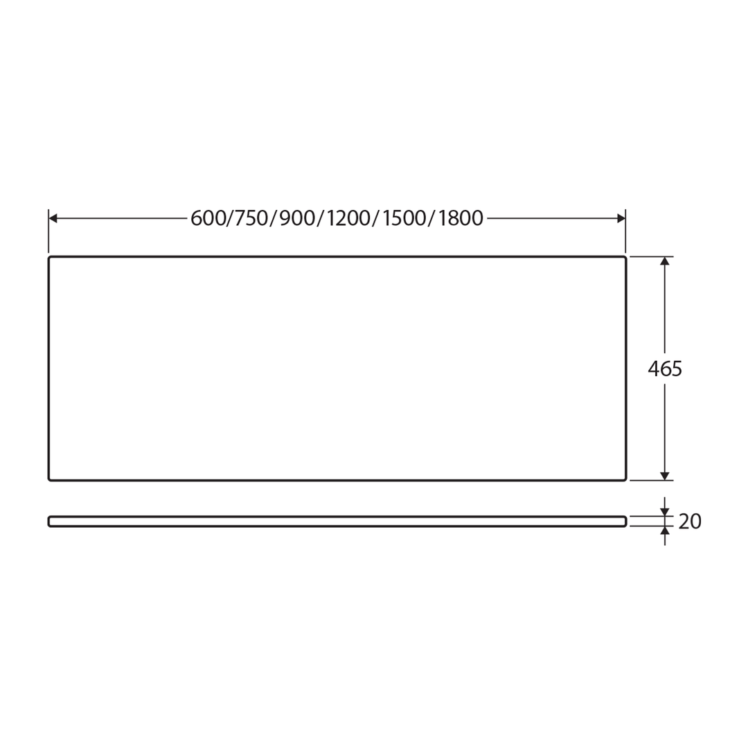 Fienza Vanity Flat Stone Benchtop (600-1800mm)