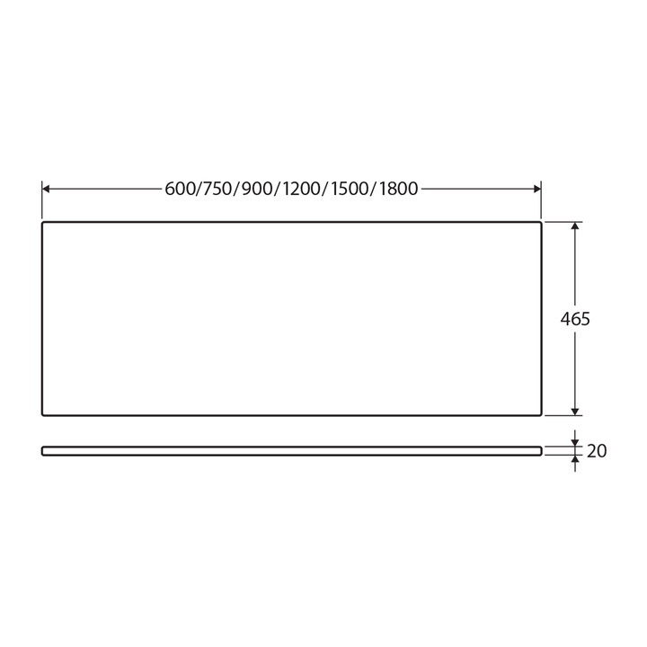 Fienza Vanity Flat Stone Benchtop (600-1800mm)