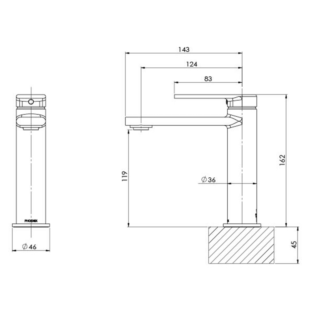 Teel Short Basin Mixer