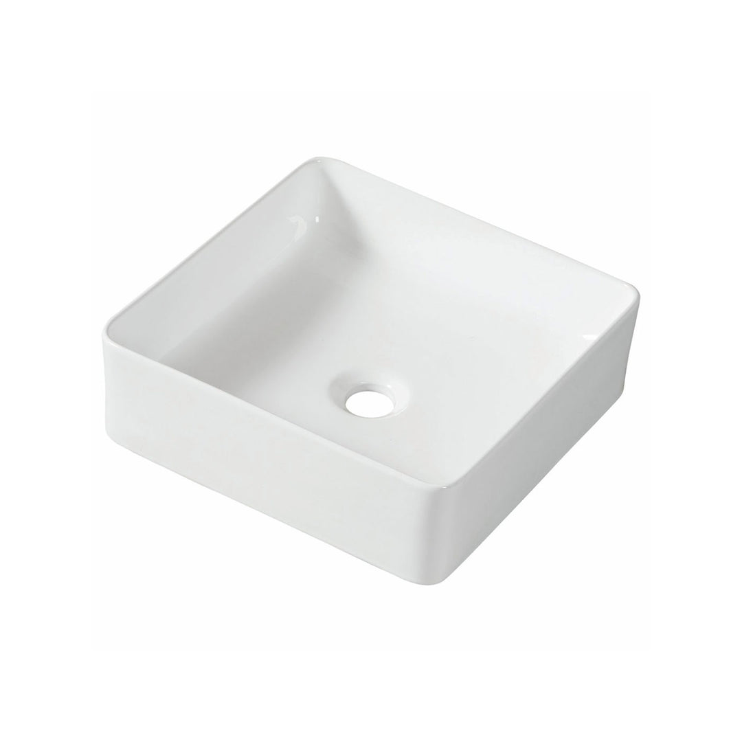 Thalia Thin Edge Square Ceramic Basin 365x365mm