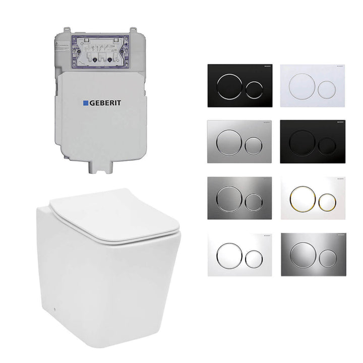 Turin In Wall Rimless Toilet Geberit Sigma 20 Package