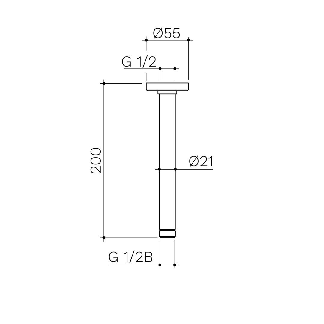 Urbane II Ceiling Shower Arm 200-500mm